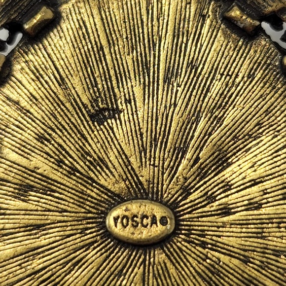 Gerard Yosca Chain Link Tassel Pendant Necklace Vintage Statement Rhinestone - Picture 8 of 11